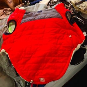 Red winter dog coat